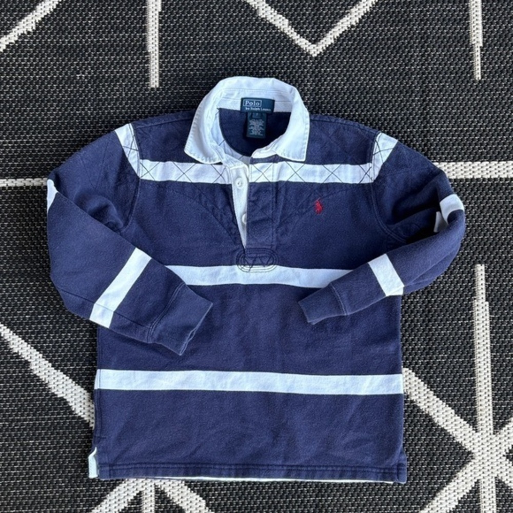 Kids rugby Polo long sleeve top - boys size 7